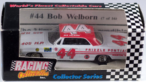 1993 Bob Welborn NASCAR Diecast 44 Fizzle 1962 Pontiac CWC 1:64 Action RCCA 1
